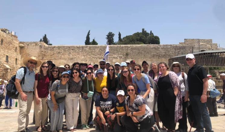 A group of 32 ETBU students, faculty, and staff visit the Western Wall of the Herodian Temple in the Old City of Jerusalem. The ETBU School of Christian Studies traveled to Israel as a part of the Global Study and Serve Program this May. 