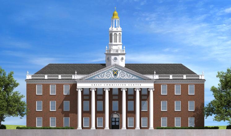 A rendering of the Great Comission Center at East Texas Baptist University